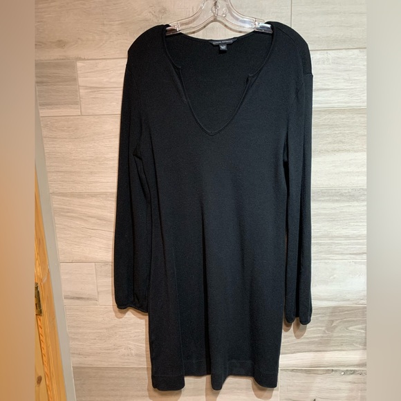 Gorgeous wool blend Banana Republic Black long sleeve Sweater Dress size XL - Picture 2 of 9